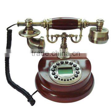 Wooden Antique Telephone, Caller ID Phone