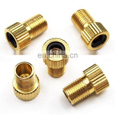 Brass Presta Valve Adapter, Convert Presta to Schrader, French to US, Bike Inflate Converter