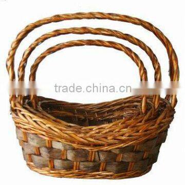 handmade roundwicker baskets.oval baskets.woodenchip baskets.