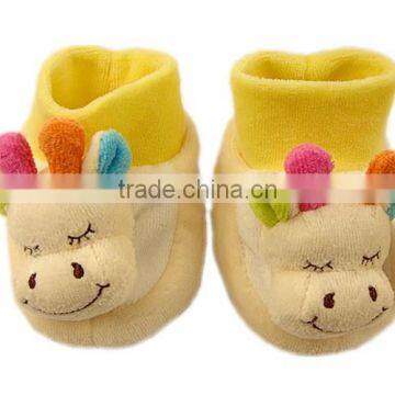 Cute plush shoes with deer head for baby