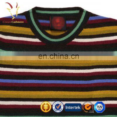 Women Fashion Striped Pullover Sweater Mongolian Cashmere Sweater photo-3