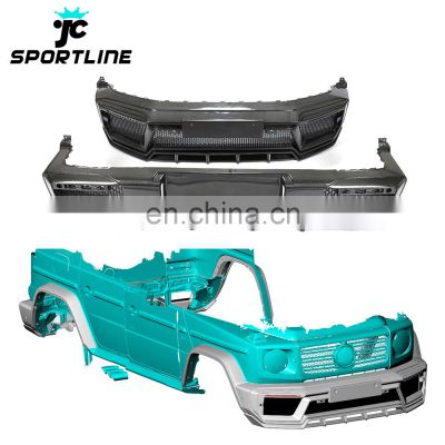 Dry Carbon Fiber W464 Car Bumper Front Rear Body Kits for Mercedes Benz G500 G550 G55 G63 AMG 2019-2020