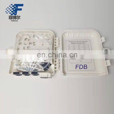 Fiber to home 8 12 24 core FTTH fiber optic distribution box Fiber optic splicing plastic box splitter termination box