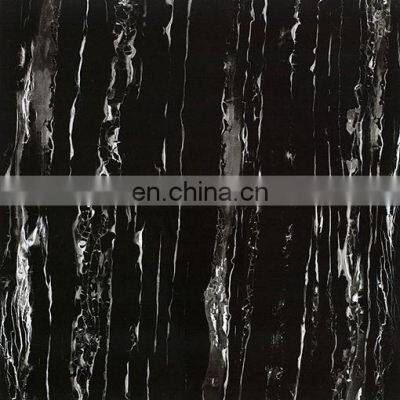 marble copy black glazed glossy 3D ink jet floor tile