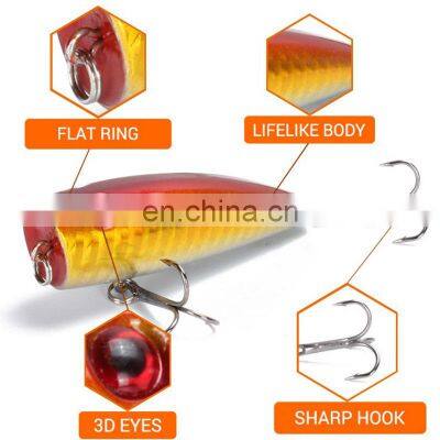 5 Colors 7cm, 9.3g Hot Selling Fishing Bait Popper Lure Saltwater Topwater Hard Lure photo-3