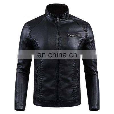 Men Fashion Sheep Leather Jacket in Black New Arrival Super Quality Leather Jacket