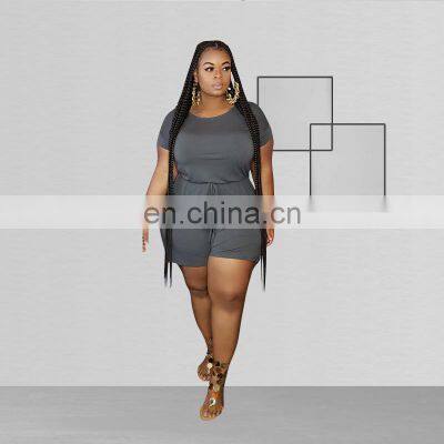 Plus Size 5xl Women's Summer Belly Covering Body Fat Women Casual Suit Plus Size Women Clothing photo-5