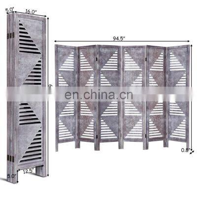 Wooden Foldable Panel Partition Wall Divider