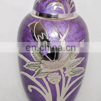Pink Coloured Shiny Finished Metal Urns photo-4