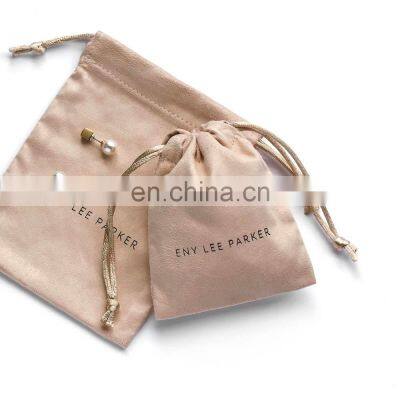 PandaSew 8*10cm customized soft suede jewelry pouch/jewelry packaging bag with custom logo