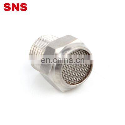 SNS BKC-V Series Stainless Steel Tube Fittings Pneumatic Valve Flat End Exhaust Muffler Air Silencer photo-2