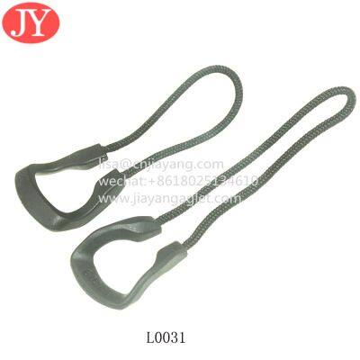 U Style Black Inject Zipper Pulls Rubber Plastic ZIP Tags Luggage Zipper Slider Cord Zipper Ends photo-2