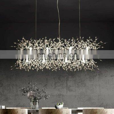 Modern LED Crystal Chandelier Light Pendant Hanging Lamp Dandelion Chandelier Lighting For Living Dining Room photo-3