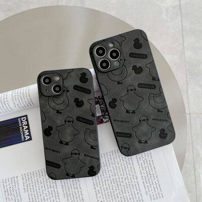 Diy All Inclusive Fine Hole Leather Pattern Duckling Fancy Mobile Phone Cases Sublimation For I Phone 7 8P X 11 12 13 14 Pro Max photo-4