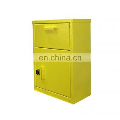 Galvanized Steel Power Coating Free Standing Parcel Drop Box Standing Mail Box