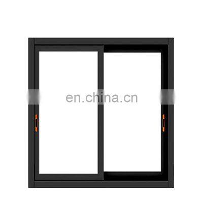 Standard Size Burglar Double Tempered Proof Double Glass Tempered Glass Aluminum Sliding Window