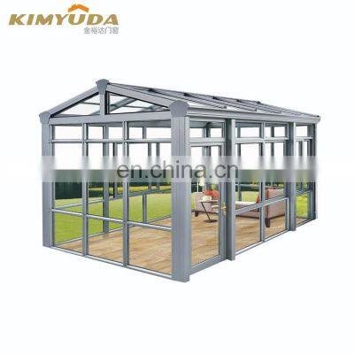 JYD China patio enclosure aluminium sunrooms glass garden greenhouse