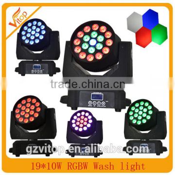 Professional Stage Show Equipment dj disco light wash 19pcs*10w led stage lights