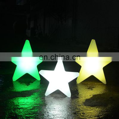 Christmas tree battery /Colorful LED Christmas Decorative atmosphere lamp Star shaped outdoor floor lamp  with Battery