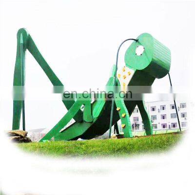 New Amusement Equipment Playground Stainless Steel Slide Combines PE Wooden Outdoor Playground