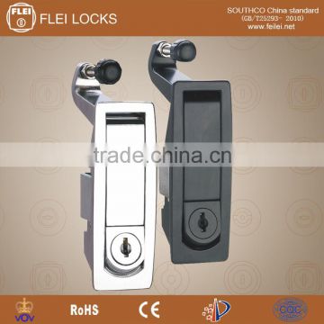 CE Rohs new lever latch assembly with flush trigger alloy Plane Lock for electric metal box door