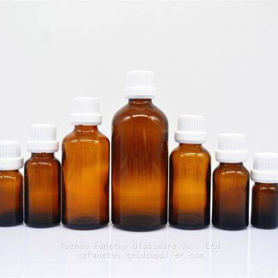 Pilfer Proof Cap Tamperproof Cap Bottle Empty Amber Glass Bottles Essential Oil Bottle for Sale photo-2