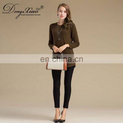Autumn Winter New Style 100% Cashmere Sweater Knitted Long Crew Neck Chinese Style Anti-Shrink Solid OEM Service Available photo-3