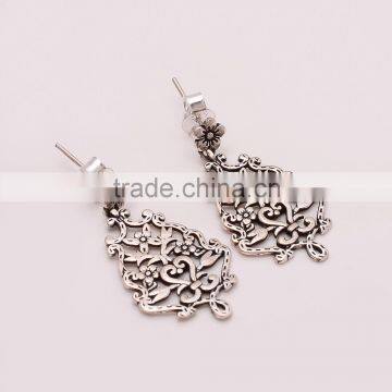 925 SOLID STERLING FINE SILVER OLD SILVER EARRINGS