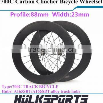 Road bicycle wheel 700c carbon road bike clincher wheel 88mm carbon clincher Track wheel wheelset