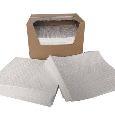 China Supplier 100% Polypropylene Oil Absorbent Pad for Oil Spill Control