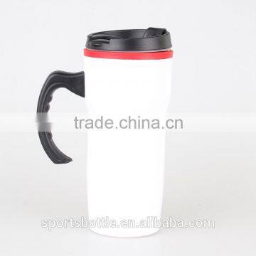 classic custon design double wall steal mug/ auto mug with pp handle