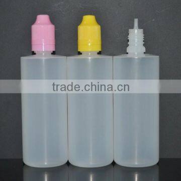 Whosale 100ml dropper bottle with childproof cap with tamperproof ring e liquid bottle packageing