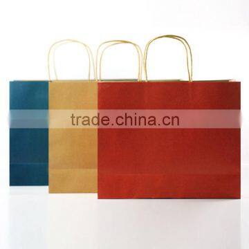 Promotional printed gift bags flat bottom brown kraft paper bag