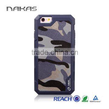 Factory supply tpu phone case for iphone with camouflage pu leather