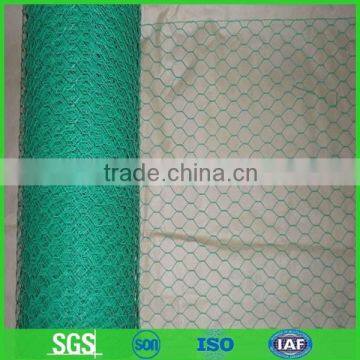 Green pvc coated hexagonal wire mesh/chicken wire mesh/gabion mesh