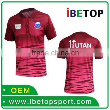 Custom Sublimation Logo Sublimated Polo Shirt From China Factory