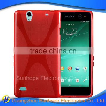 X line design tpu cell phone cover for Xperia C4 E5333