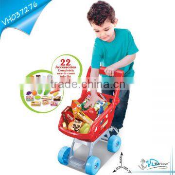 Children Pretend Play Toys Plastic Shopping Cart