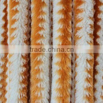 Super Soft Yellow-and White Stripe Cationic Fabric for Blanket photo-4