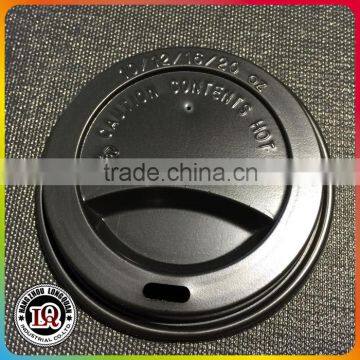 Black Plastic Coffee Paper Cup Lid