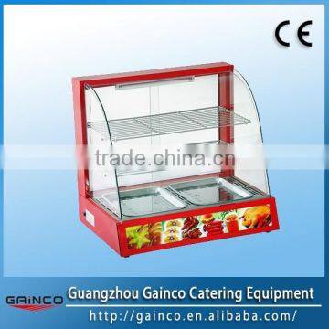 New design Curved glass food warmer , food warmershow case ,food warmer cart