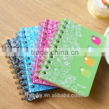 wholesale customized quality wire spiral notebook with dividers