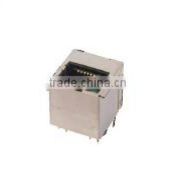 Shielded Top Entry RJ45 Transformer Jack/Connector with LED