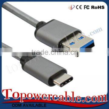 Premium Braided USB-C Type C 3.1 to Type A 3.0 Usb Data Cable With Reversible Connector For Lumia 950