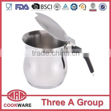 High quality stainless steel coffee maker with silicone handle