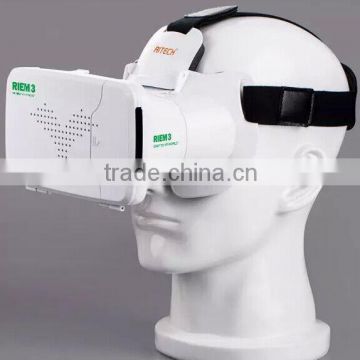 Riem 3 Virtual Reality 3D VR Glasses Head Mounted Headset Private Theater for 3.5 - 6 inches Smartphone