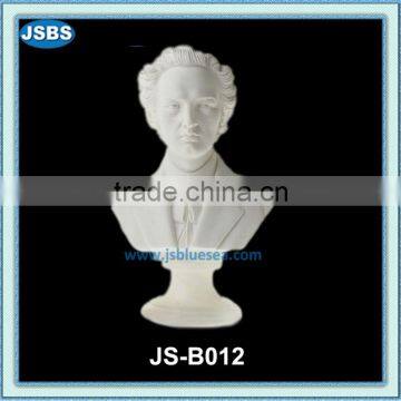 White marble carving of leader man bust