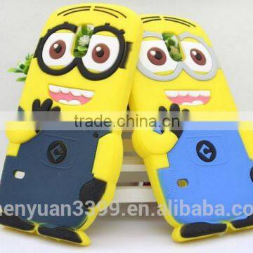 Minions back cover for Iphone 6 5.5 inch Hot selling cute silicon rubber soft Pegman phone cases shell for Iphone 6 plus