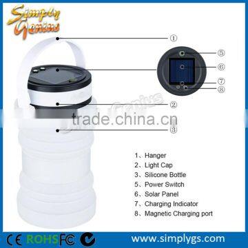 rechargeable led camping lantern with CE Rohs IP67 waterproof bottle