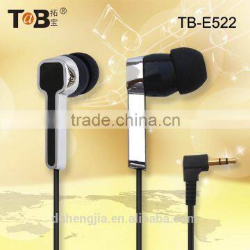 2016 China wholesale best selling item crazy earphones electronplated in-ear earphones with flat cable for music player